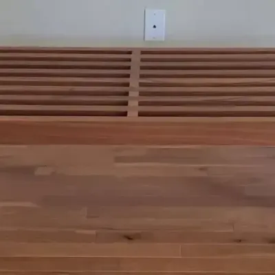 MCM Wooden Slat Bench