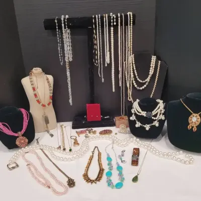 Rhinestone and Pearl Costume Jewelry 
