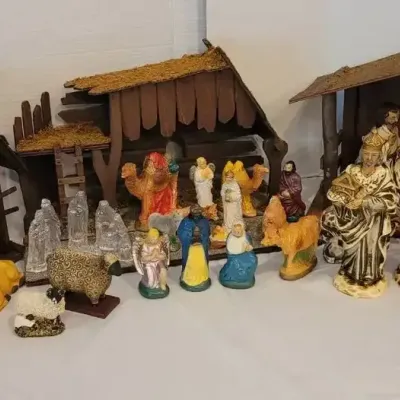 Vintage hand-painted Nativity Sets