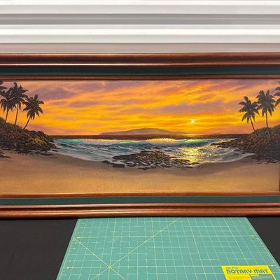Sale Photo Thumbnail #134: Vibrate canvas titled Maui Memories by renowned Maui artist Walfrido Garcia, measures 16 x 40, pristine condition - comes with COA signed and numbered