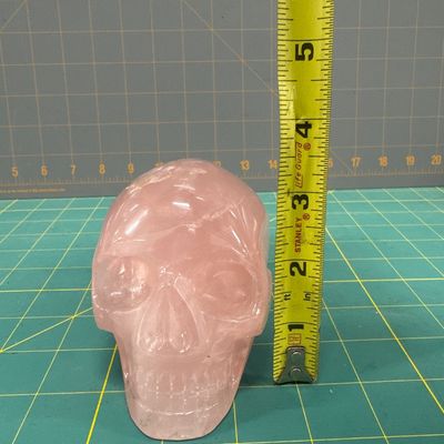 Sale Photo Thumbnail #55: Rose quartz hand carved skull
Good condition