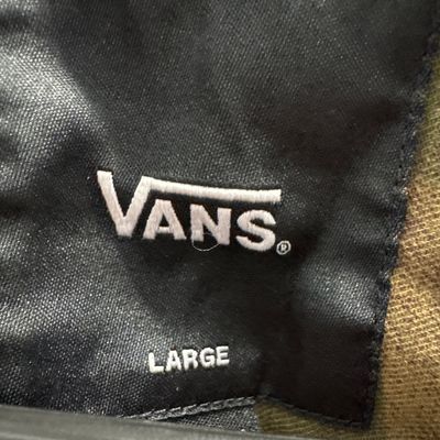 Sale Photo Thumbnail #77: Three piece set large vans, camo button up metal skull wall hanging ceramic pendant mask. All imperfect condition, no damage or flaw