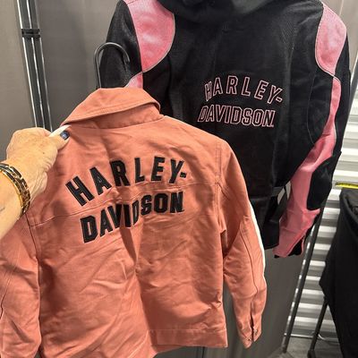 Sale Photo Thumbnail #82: Two piece Harley Davidson, jackets, pink and black size small rose and cream size extra small both in perfect condition