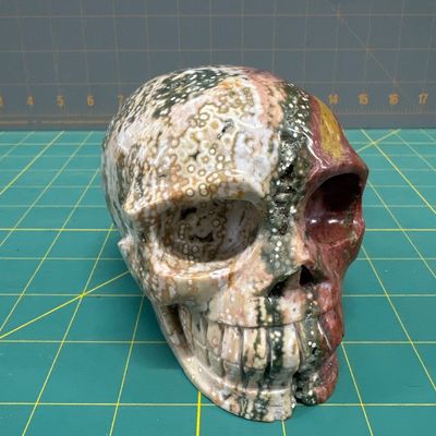 Sale Photo Thumbnail #61: Dragon blood jasper hand carved skull
Good condition