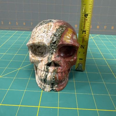 Sale Photo Thumbnail #65: Dragon blood jasper hand carved skull
Good condition