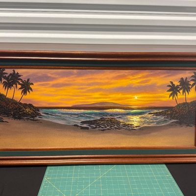 Sale Photo Thumbnail #135: Vibrate canvas titled Maui Memories by renowned Maui artist Walfrido Garcia, measures 16 x 40, pristine condition - comes with COA signed and numbered