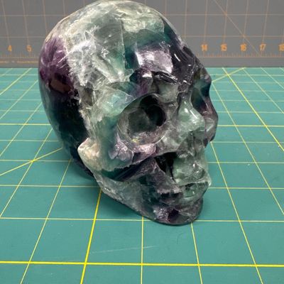 Sale Photo Thumbnail #56: Fluorite hand carved skull
Good condition
