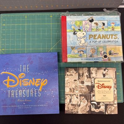 Sale Photo Thumbnail #78: Three-piece classics book collection, Disney treasures Disney pop-up Gallery, classic Disney moments and peanuts, pop-up celebration New # in the wrap all in pristine condition