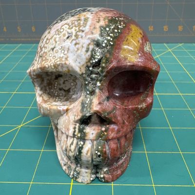 Sale Photo Thumbnail #64: Dragon blood jasper hand carved skull
Good condition