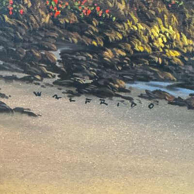Sale Photo Thumbnail #138: Vibrate canvas titled Maui Memories by renowned Maui artist Walfrido Garcia, measures 16 x 40, pristine condition - comes with COA signed and numbered