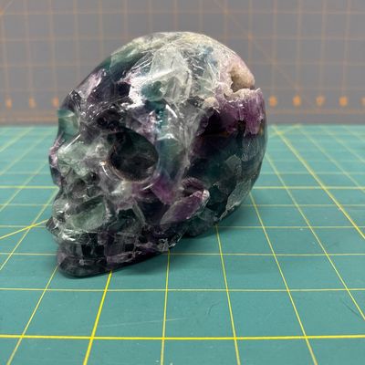 Sale Photo Thumbnail #57: Fluorite hand carved skull
Good condition