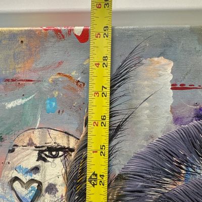 Sale Photo Thumbnail #91: This canvas print is an original abstract piece titled "The Space Between Us" by the popular Maui-based artist Charlie Lyon. Comes with COA
