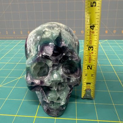 Sale Photo Thumbnail #60: Fluorite hand carved skull
Good condition