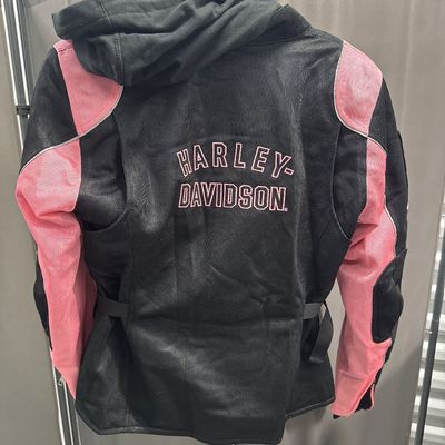 Sale Photo Thumbnail #86: Two piece Harley Davidson, jackets, pink and black size small rose and cream size extra small both in perfect condition