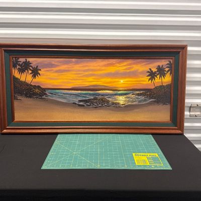 Sale Photo Thumbnail #133: Vibrate canvas titled Maui Memories by renowned Maui artist Walfrido Garcia, measures 16 x 40, pristine condition - comes with COA signed and numbered