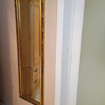 Sale Photo Thumbnail #35: Framed hanging wall mirror $80