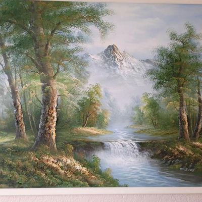 Sale Photo Thumbnail #25: Framed botanical art painting $80