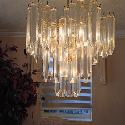 Sale Photo Thumbnail #43: Modern Prism Chandelier -$325