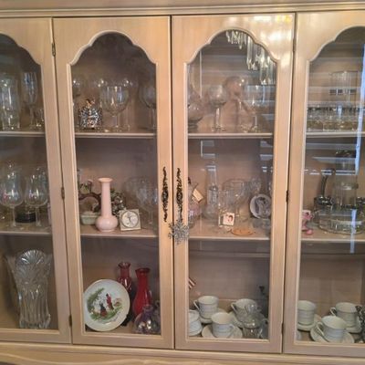 Sale Photo Thumbnail #11: Tea sets, glassware, wine glasses, decanters, glass pitchers from $20-$100