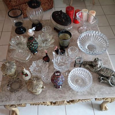 Sale Photo Thumbnail #9: Vases and candle holders from $15-$40
