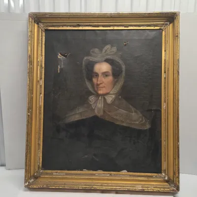 Sale Photo Thumbnail #35: 19thC oil painting 