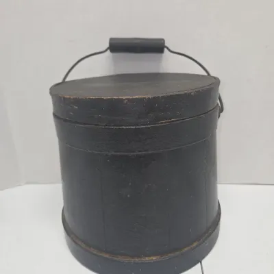 Sale Photo Thumbnail #25: Black bail handled firkin