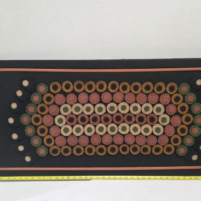 Sale Photo Thumbnail #31: Penny rug from Pennsylvania 