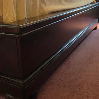 King size bedroom set with dresser and mirror