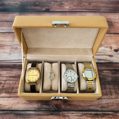 Sale Photo Thumbnail #9: Wristwatch collection including a Tissot Seastar automatic and Timex Indiglo.