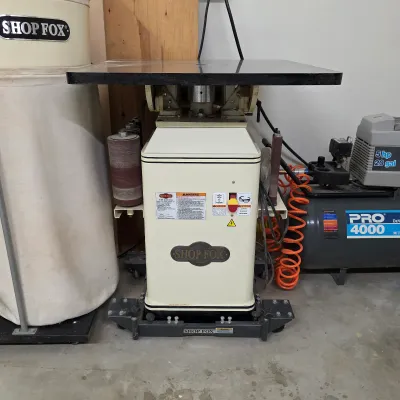 Sale Photo Thumbnail #73: Shop Fox W1686 oscillating spindle sander for woodworking.