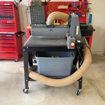 Sale Photo Thumbnail #87: SuperMax 19-38 drum sander on a mobile stand.