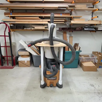 Sale Photo Thumbnail #84: RIDGID shop vacuum with Oneida Dust Deputy cyclone dust separator.