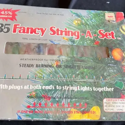 Vintage 35 Fancy String-A-Set Multicolor Mini Christmas Lights, 18.5 ft, Indoor/Outdoor, Steady