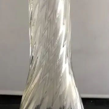 Vintage Clear Swirl Glass Bud Vase – 9”