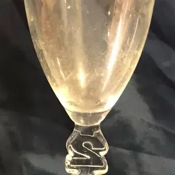 Vintage 2002 Millennium Champagne Flute | Clear Glass Novelty Stem Toasting Glass