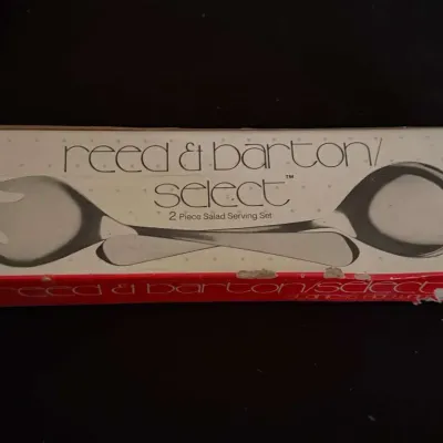 Vintage Reed & Barton Select 2-Piece Stainless Salad Serving Set in Original Box, Fork and Spoon.