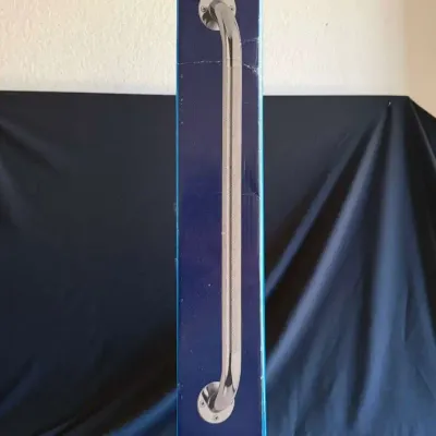 Carex 24" Bath Grab Bar, Chrome-Plated Steel, Diamond-Knurled Safety Texture, ADA Compliant, Boxed