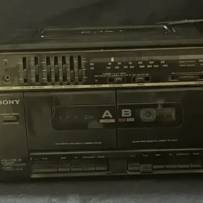 Vintage Sony Dual Cassette AM/FM Stereo Boombox with Detachable Speakers
