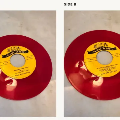 Radio Kids Bible Club | Sunday School Red Vinyl 45 RPM, No. 45-751