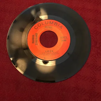 Barbra Streisand – “Look” / “Stout-Hearted Men” | Columbia 45 RPM Single, A-44225