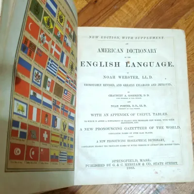 Antique 1883 Dictionary 