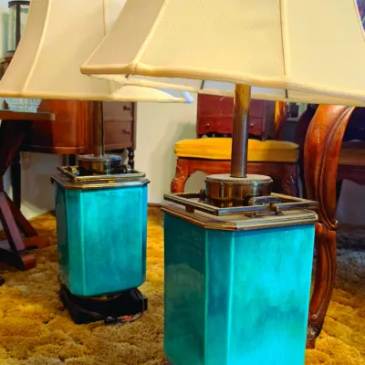 Pair of Matching Mid Century Lamps 