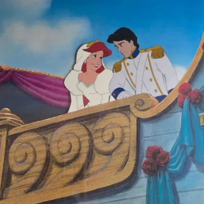 Disney The Little Mermaid 1989 Original Production Cel – Ariel & Prince Eric Wedding – COA