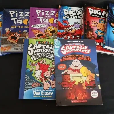 Fun Elementary School Reads - Pizza And Taco, Dog Man, And Captain Underpants
