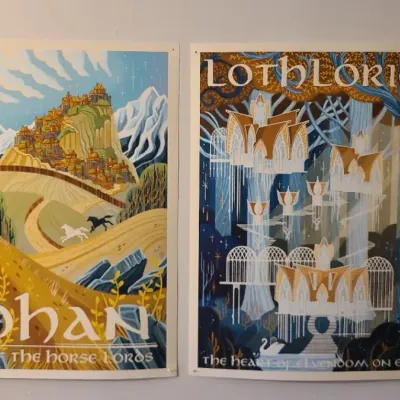 Lord of the Rings Art Print Pair – Rohan & Lothlorien