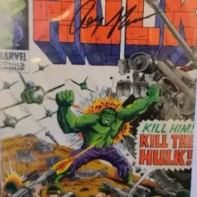 The Incredible Hulk #120 – Signed by Roy Thomas Comic Book  Framed with COA