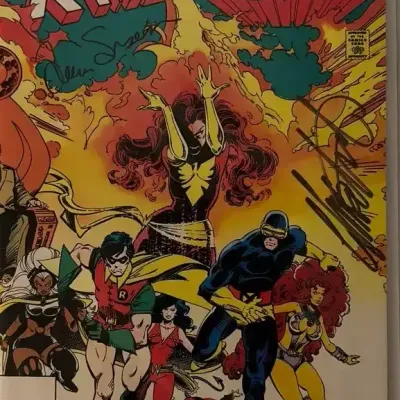 Marvel/DC Crossover – The Uncanny X-Men and The New Teen Titans Comic Book Triple Signature With COA
