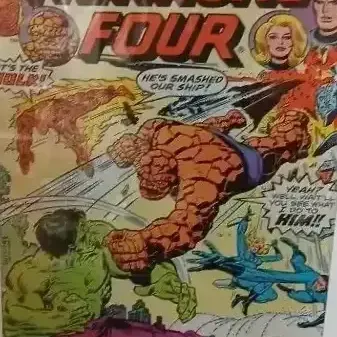 1976 Marvel Fantastic Four #166 – Hulk vs. The Thing – Framed Comic Book