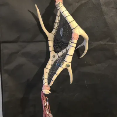 Rose Leather And Antlers Dream Catcher 