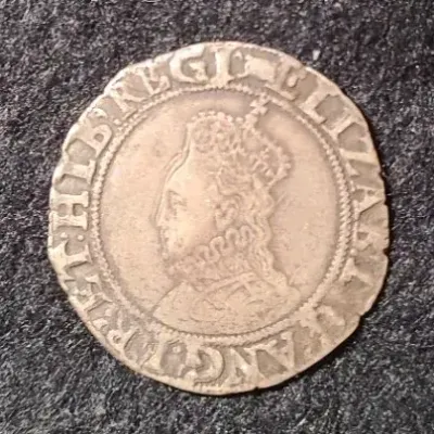 Elizabeth I Portrait Coin – Attributed Hammered Silver Shilling with Display Holder